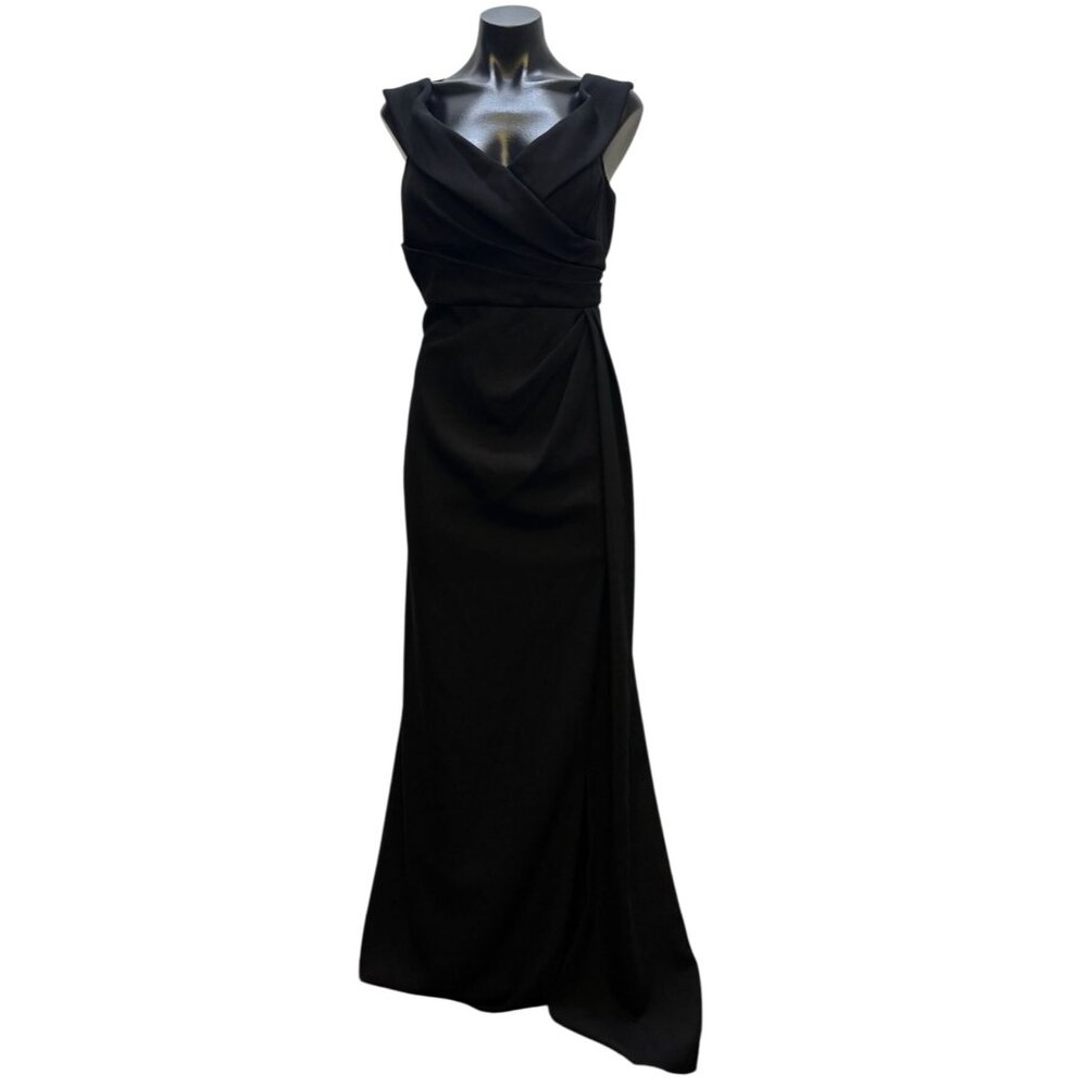 NWT After Six Black Evening Gown Polyester Sleeveless Formal Dress Size 14